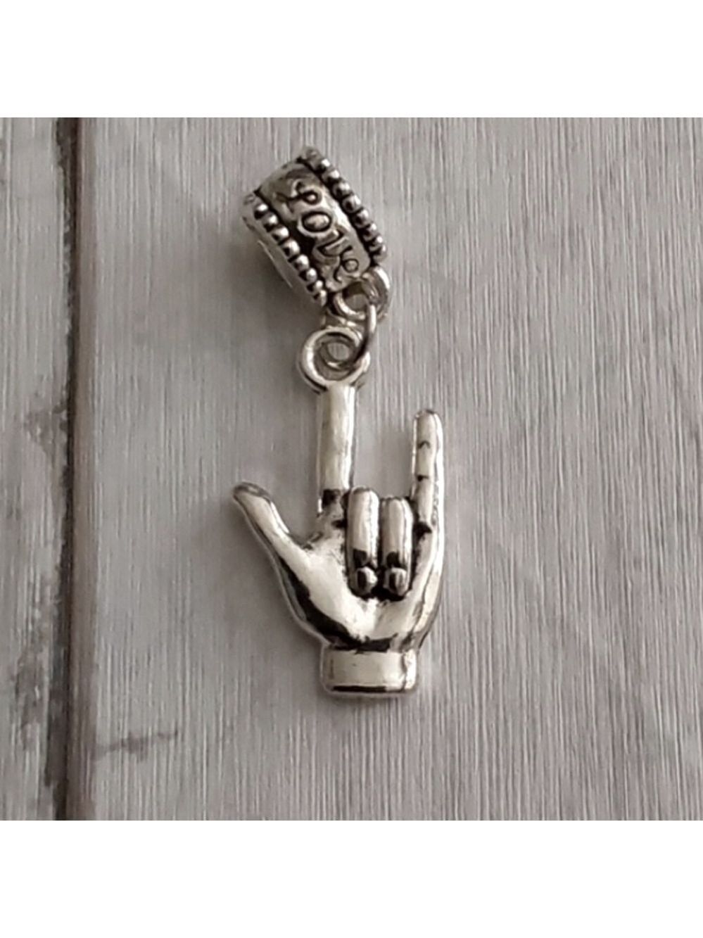 I LOVE YOU Charm Will FIT Pandora and other European Systems or Pen